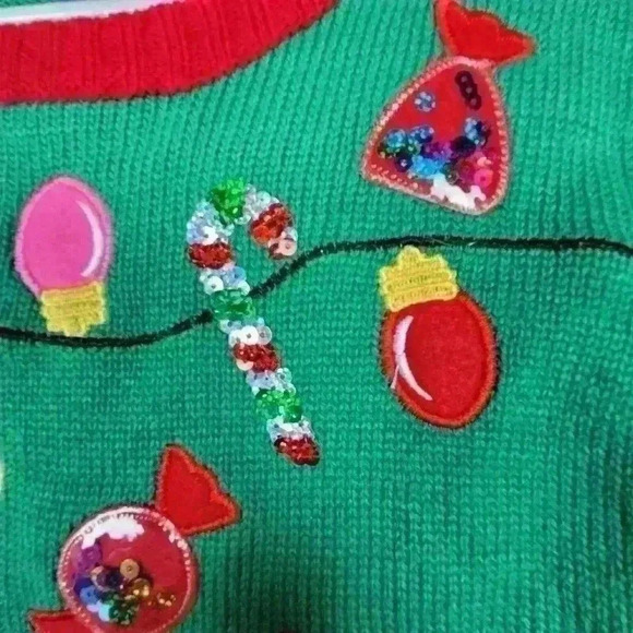 Girls It's Our Time Crew Neck Gingerbread Party Christmas Tunic Sweater sz  L 14 - Picture 5 of 12